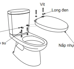 Bồn cầu Inax C-306VPT 2 khối xả nhấn (Thoát ngang) 10