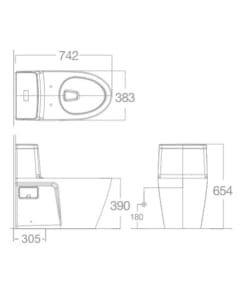Bồn cầu một khối American VF-1808E 6