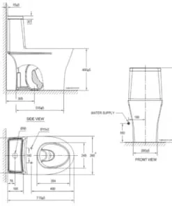 Bồn Cầu 1 khối American Standard VF-2530WT 1 Bồn Cầu 1 khối American Standard VF-2530WT 3