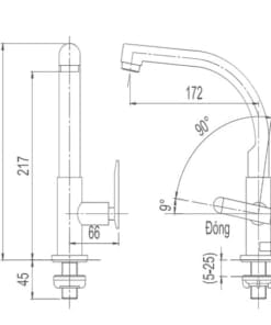 Vòi rửa bát 1 đường lạnh Inax SFV-29 3