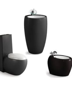 Bồn cầu nghệ thuật mạ màu đen A-3966B 3