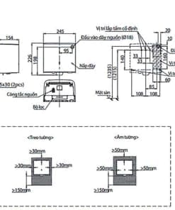 Máy sấy tay Toto TYC122W 1 Máy sấy tay Toto TYC122W 3