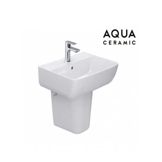 lavabo-inax-al312v-298vc Lavabo Inax AL-312V/L-298VC Treo Tường Chân Ngắn Aqua Ceramic 1