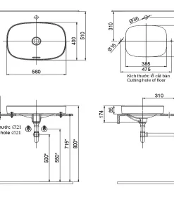 Chậu Rửa Lavabo Inax AL-642V Đặt Bàn AquaCeramic 1 Chậu Rửa Lavabo Inax AL-642V Đặt Bàn AquaCeramic 3