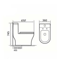 Bồn cầu két liền Macbolo MB935 nhỏ gọn 3 Bồn cầu két liền Macbolo MB935 nhỏ gọn 8