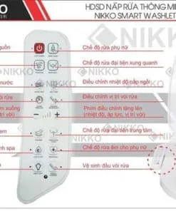 Nắp bồn cầu thông minh Nikko P68052 (Điều khiển từ xa) 3 Nắp bồn cầu thông minh Nikko P68052 (Điều khiển từ xa) 9