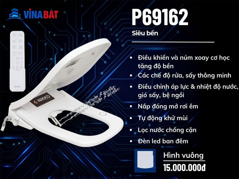 Nắp rửa thông minh Nikko P69162 12