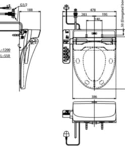 Nắp rửa bồn cầu thông minh TOTO TCF6631A (W7) 3