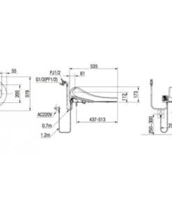 Nắp rửa bồn cầu thông minh America Standard WP-7SL1 3