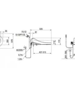 Nắp rửa bồn cầu thông minh America Standard WP-7SL1 1 Nắp rửa bồn cầu thông minh America Standard WP-7SL1 3