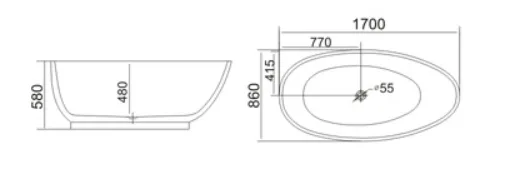 5052-1 Bồn tắm Vinabat V-5052 3