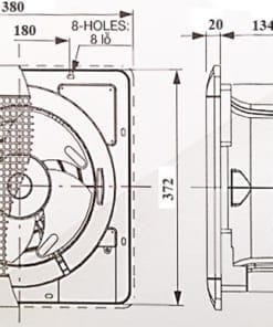 Quạt hút thông gió âm trần Mitsubishi EX-25SC7T 3