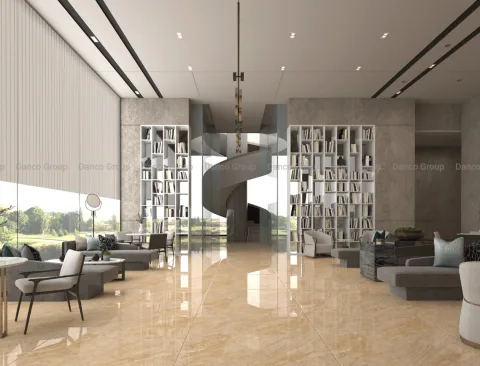 Gạch ốp lát 100×100 cm Catalan vân đá vàng 1003 9