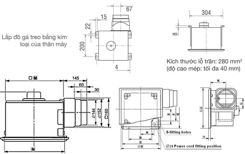 Quạt hút thông gió âm trần Mitsubishi VD-18Z4T5 2