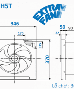 Quạt hút thông gió âm tường Mitsubishi EX-25SH5T 5