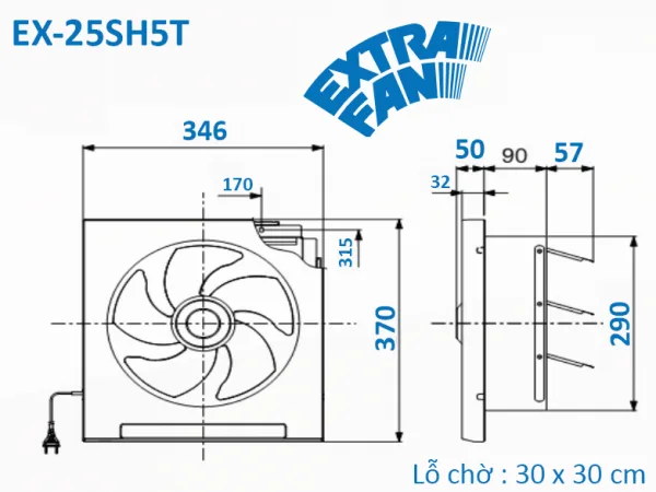 mitsubishi-ex-25sh5t-kt-e1473327048135 Quạt hút thông gió âm tường Mitsubishi EX-25SH5T 3