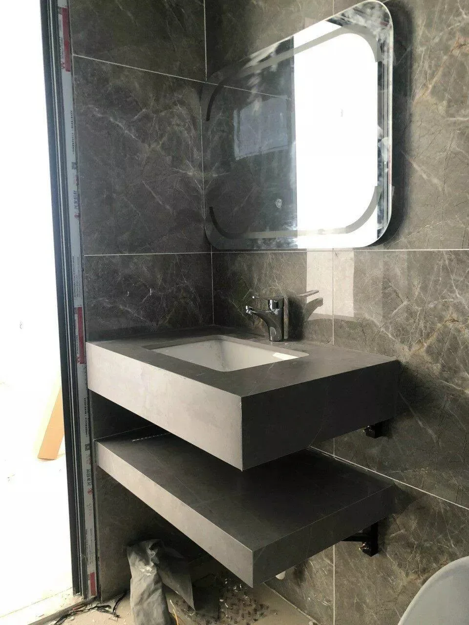 Bộ Lavabo kèm bàn đá 2 tầng ALICE 10501 30