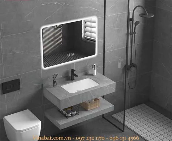 Bộ Lavabo kèm bàn đá 2 tầng ALICE 10501 34