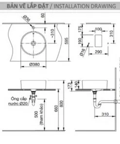 Chậu rửa lavabo mini Inax AL-295V (38x38cm) 2