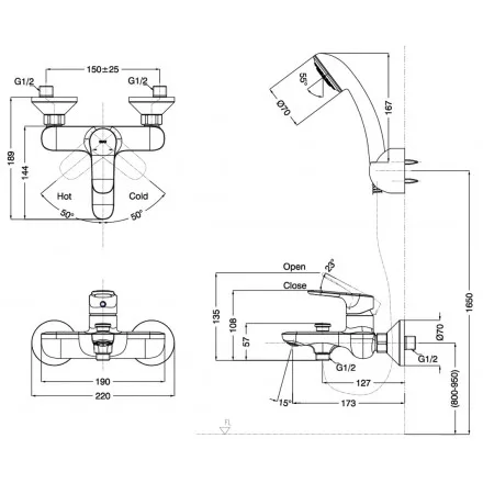 Sen tắm Inax BFV-1403S-8C 3 ban-ve-ky thuat-sen-tam-inax-bfv-1403s-8c