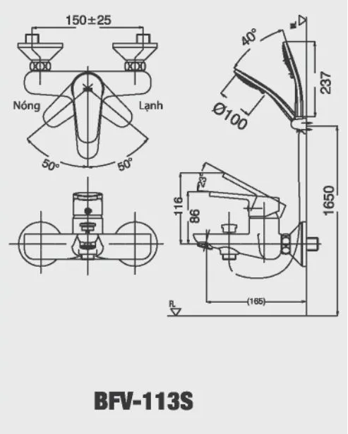 Sen tắm Inax BFV-113S nóng lạnh 2