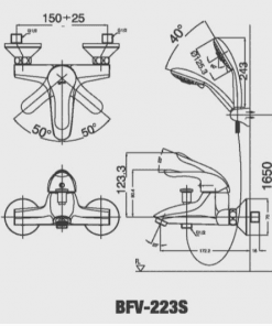 Sen tắm nóng lạnh Inax BFV-223S tay sen 3C 2