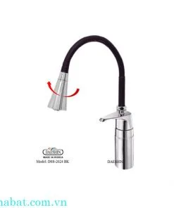 Vòi rửa bát cần mềm nóng lạnh màu đỏ DAESHIN DSS-2024RE 2 voi-rua-bat-daeshin-dss2024bk