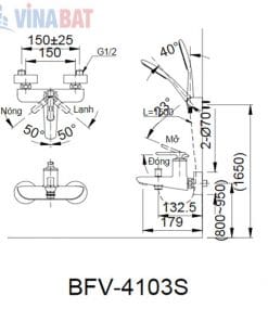 Sen tắm nóng lạnh Inax BFV-4103S 1 Sen tắm nóng lạnh Inax BFV-4103S 3