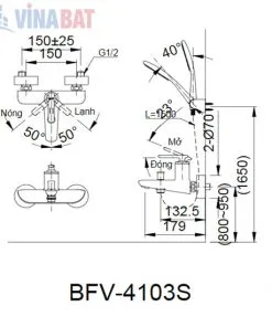 Sen tắm nóng lạnh Inax BFV-4103S 3