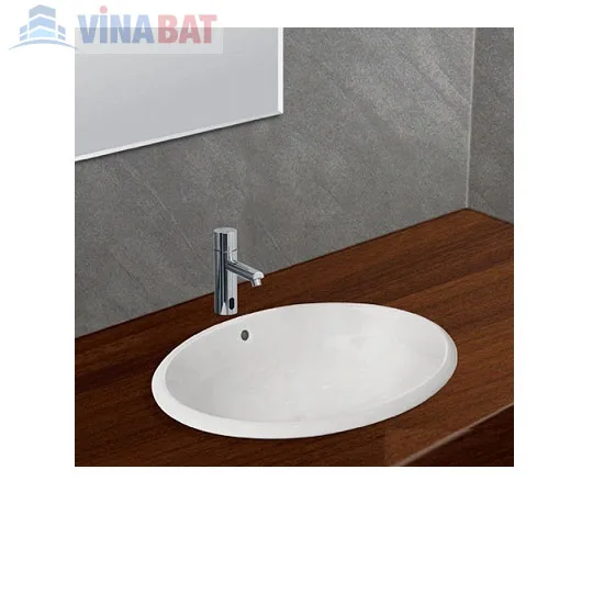 CD21 Chậu rửa lavabo Viglacera CD21 dương vành bàn đá 1