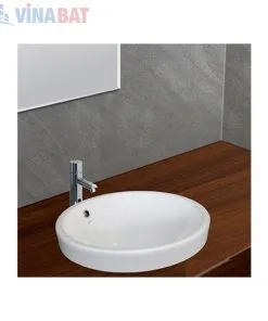 Chậu rửa lavabo Viglacera CD6 đặt bàn đá 2 Chậu rửa lavabo Viglacera CD6 đặt bàn đá 5