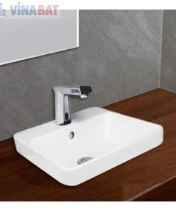 Chậu rửa lavabo Viglacera V24 đặt bàn đá 5