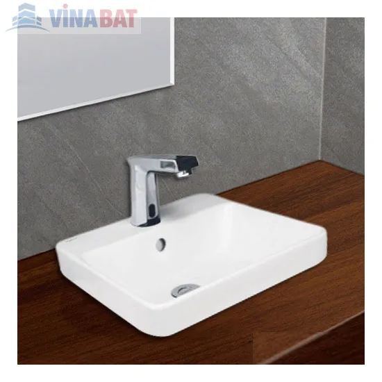 Chậu rửa lavabo Viglacera V24 đặt bàn đá 3
