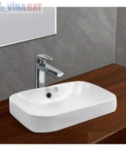 Chậu rửa lavabo Viglacera V27 đặt bàn đá 2 Chậu rửa lavabo Viglacera V27 đặt bàn đá 6