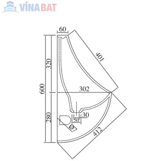 Tiểu nam Viglacera T51 treo tường 3