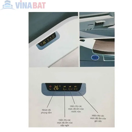  Bồn cầu Viglacera cảm ứng nắp rửa điện tử V94 3
