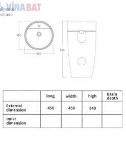 Chậu rửa lavabo Sewo MKC-882B 3