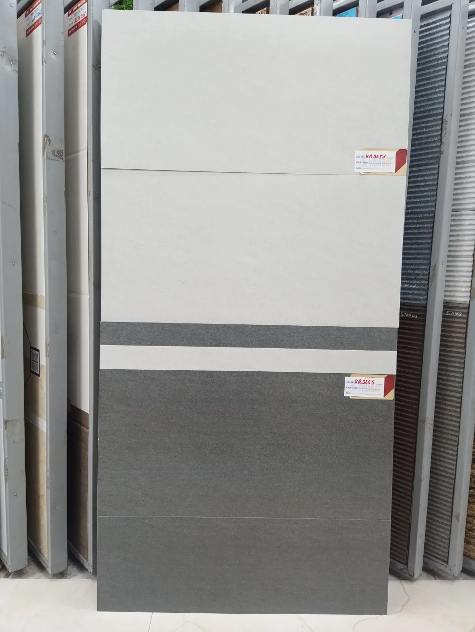 Gạch ốp lát Grand 30×60 màu ghi men matt KR3651-KR3655 8