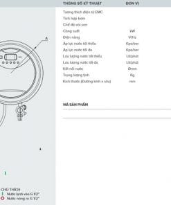 Bình nóng lạnh trực tiếp Ariston Aures Luxury Round RT45E-VN 2 binh-nong-lanh-truc-tiep-ariston-RT45EVN