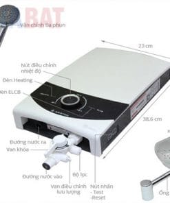 Bình nóng lạnh trực tiếp Ariston Aures Smart Square SMC45E-VN không có bơm 4 Bình nóng lạnh trực tiếp Ariston Aures Smart Square SMC45E-VN không có bơm 10