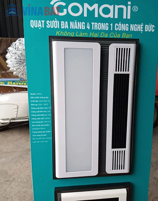 Quạt sưởi Gomani 4 chức năng GMS-1 4
