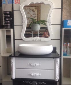 Bộ tủ chậu nhựa PVC cao cấp Sáng Tạo 893 tân cổ điển 3