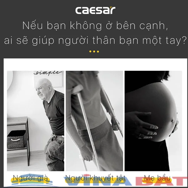 Tay vịn phòng tắm Caesar GB102V 10