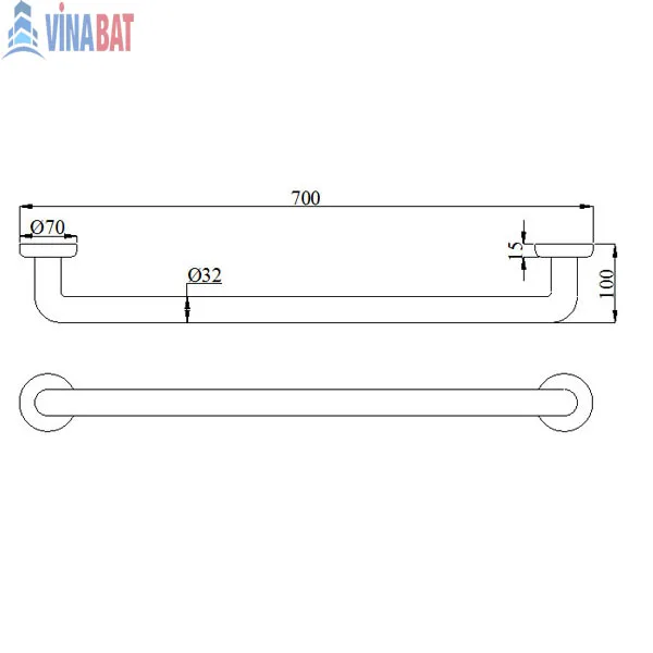 Tay vịn phòng tắm BAO TV7032 2 Tay vịn phòng tắm BAO TV7032 4