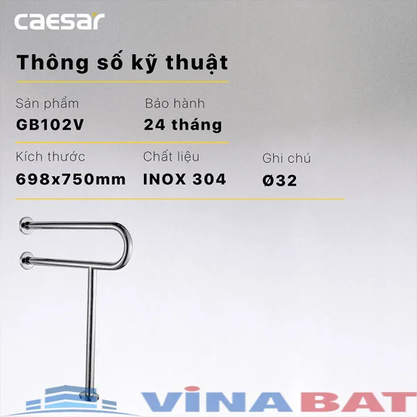 Tay vịn phòng tắm Caesar GB102V 2