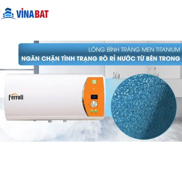 Bình nóng lạnh Ferroli VERDI AE 30L có màn hình led 4