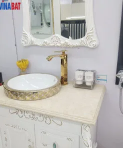 Vòi rửa lavabo nóng lạnh YADANLI 2917 vàng bóng 3 Vòi rửa lavabo nóng lạnh YADANLI 2917 vàng bóng 6