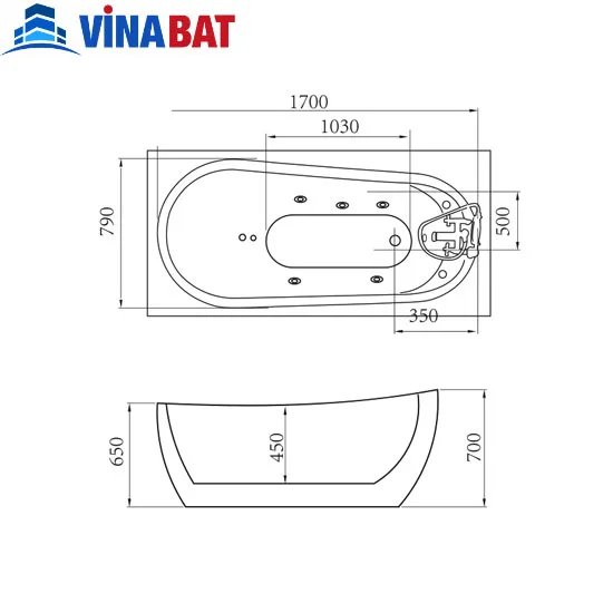 Bồn tắm massage Govern JS-6209 new (sục khí) 2