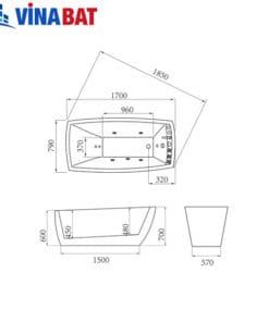 Bồn tắm massage Govern JS-6205 new (sục khí) 5