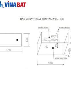 Bồn tắm massage màu Govern YKL-E48 5